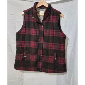 Harper Heritage Large Lined Plaid Outdoor Pocket Casual Travel Vest